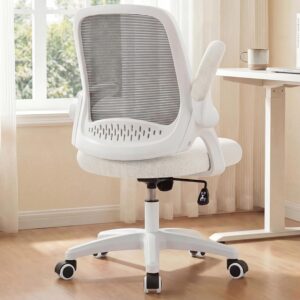 NEO CHAIR Office Desk Chair, Ergonomic Mesh with Flip-Up Armrests, Ivory